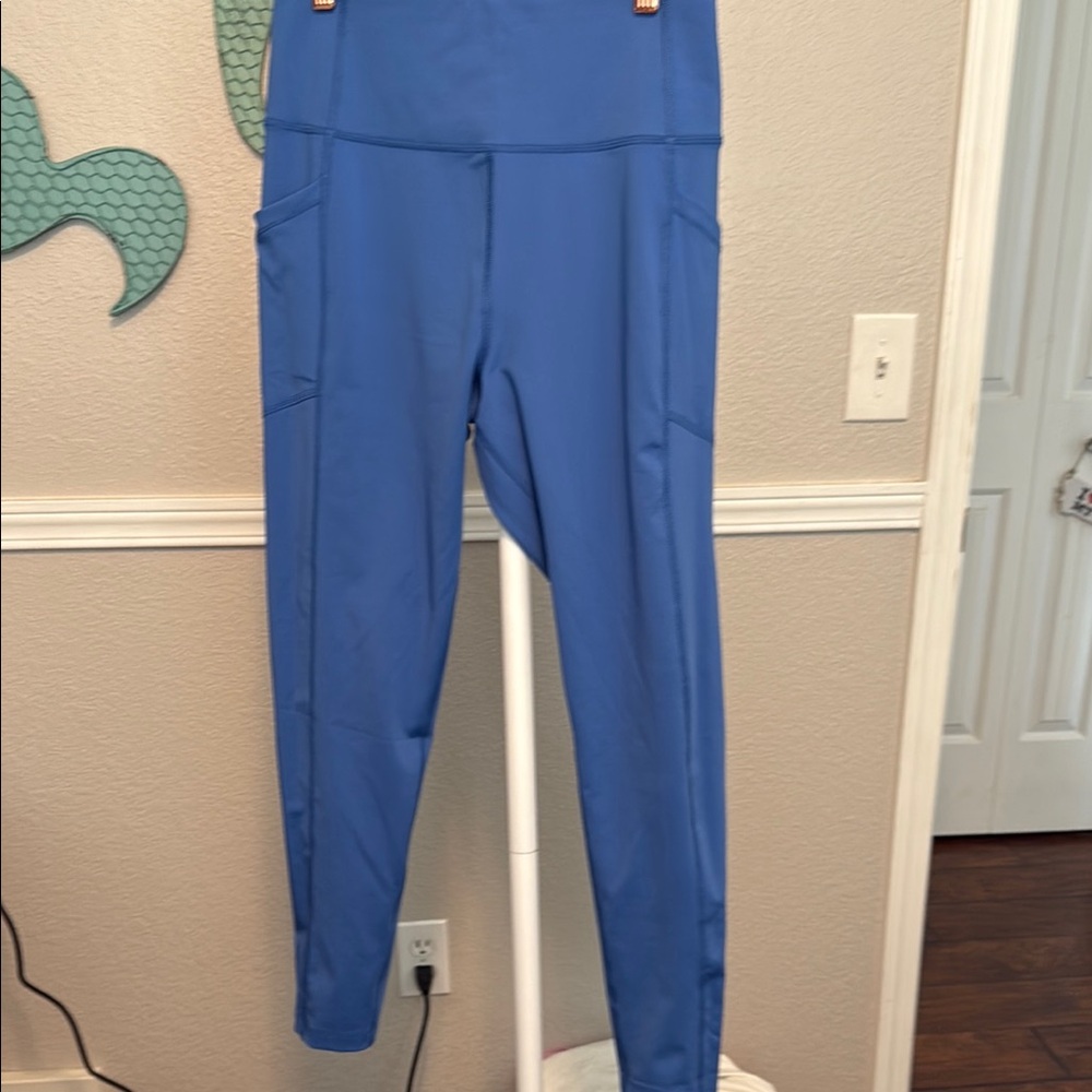 NWOT Calvin Klein Performance Blue High-Waist Leggings